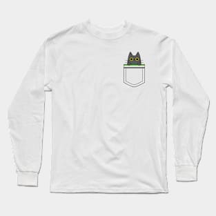 Aromantic cat in a pocket Long Sleeve T-Shirt